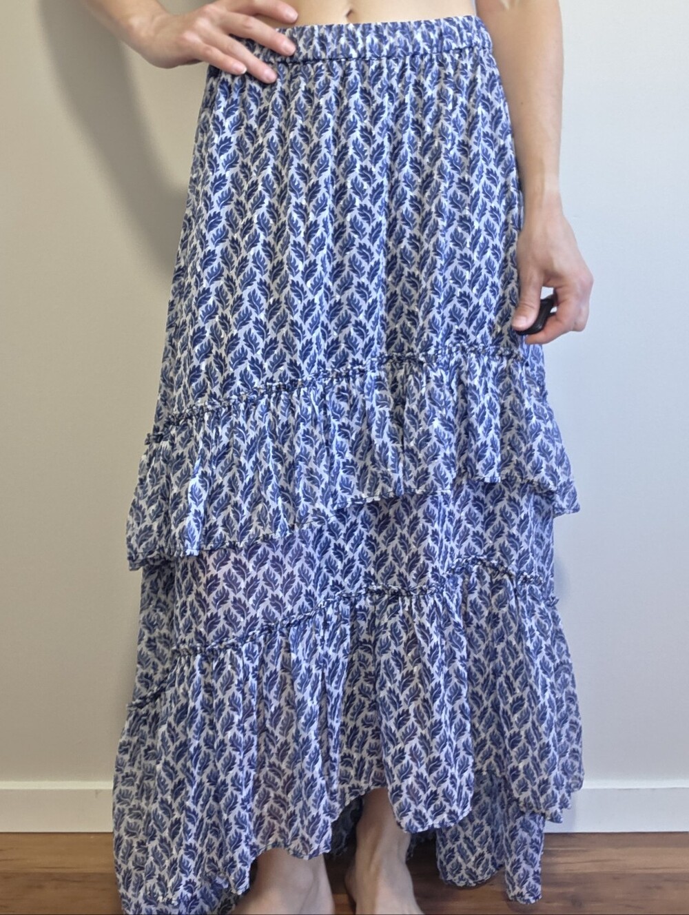 Tiered High-low Maxi Skirt